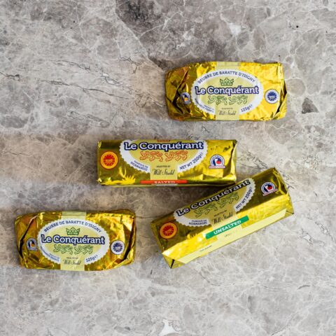 Le Conquerant French Butter Packaging Gold Foil Salted Unsalted