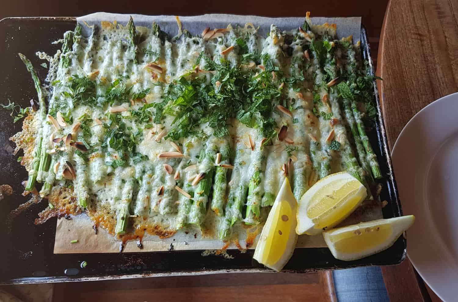 Greek Kefalotyri Saganaki and Asparagus Recipe