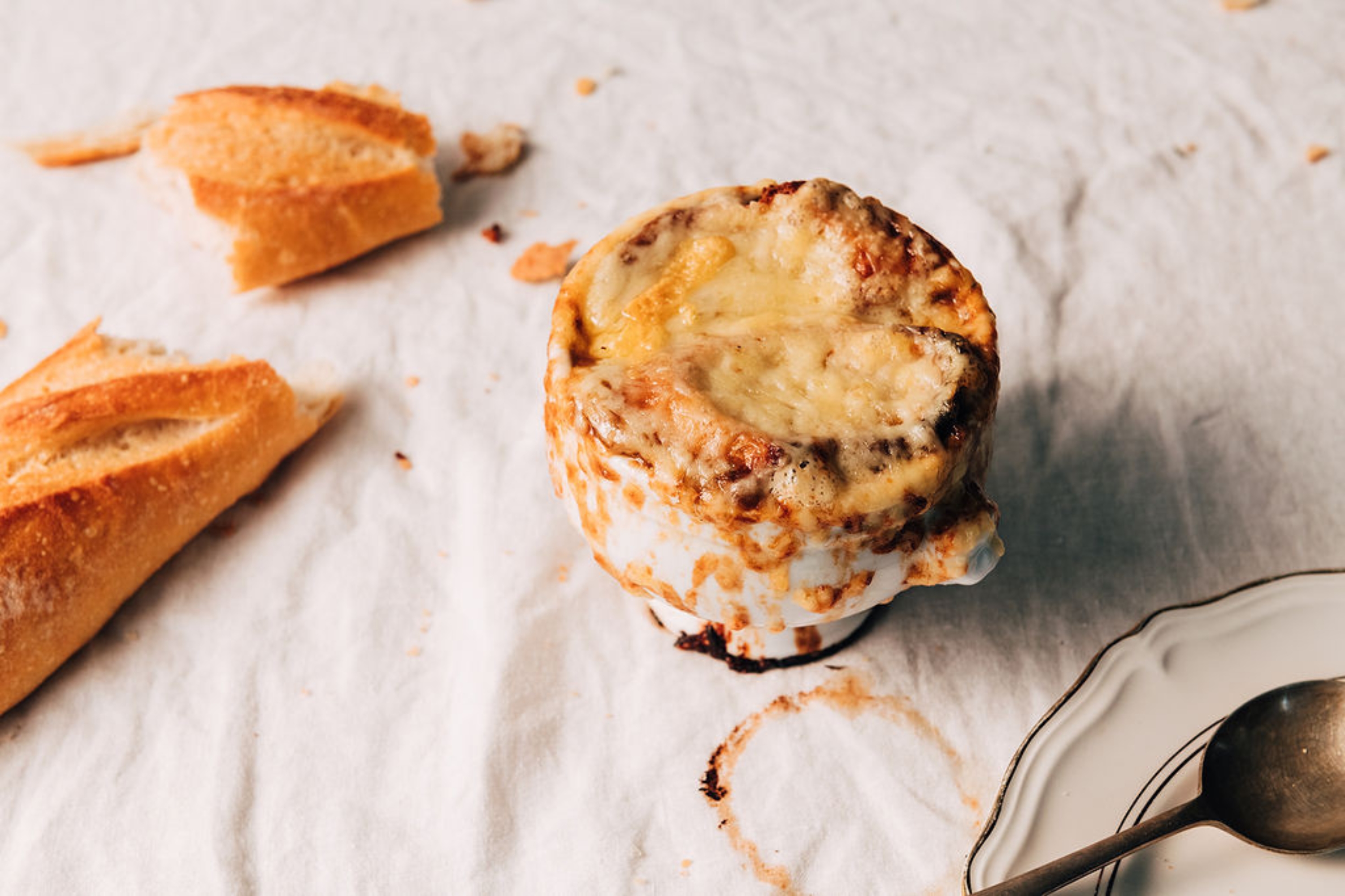  French Onion Soup Comte Croutons Bowl