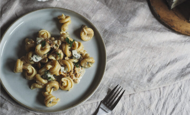 Cauliflower blue cheese walnut pasta julia ostro will studd
