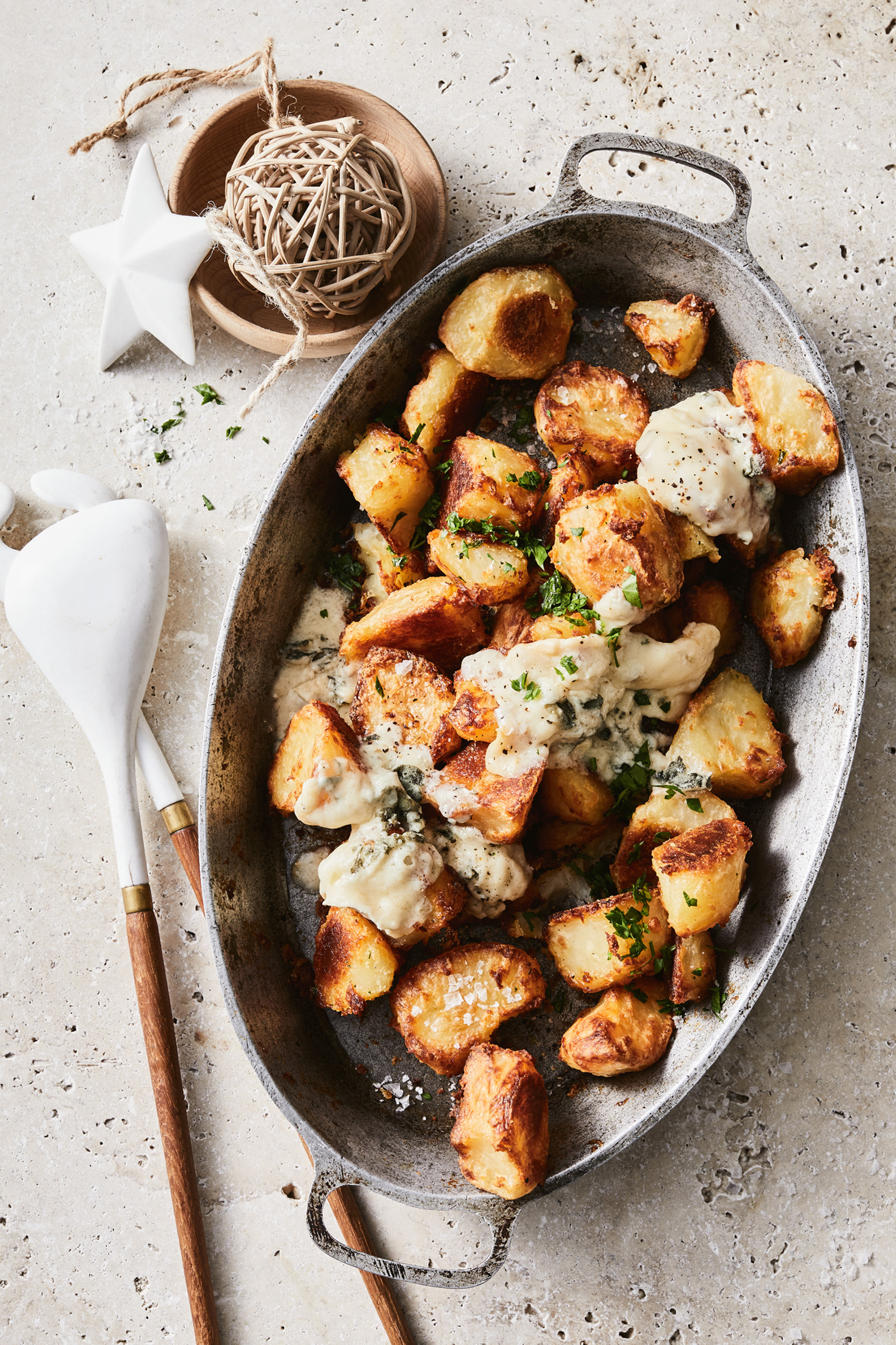 Le roi roquefort Roast Potatoes Will Studd Recipe