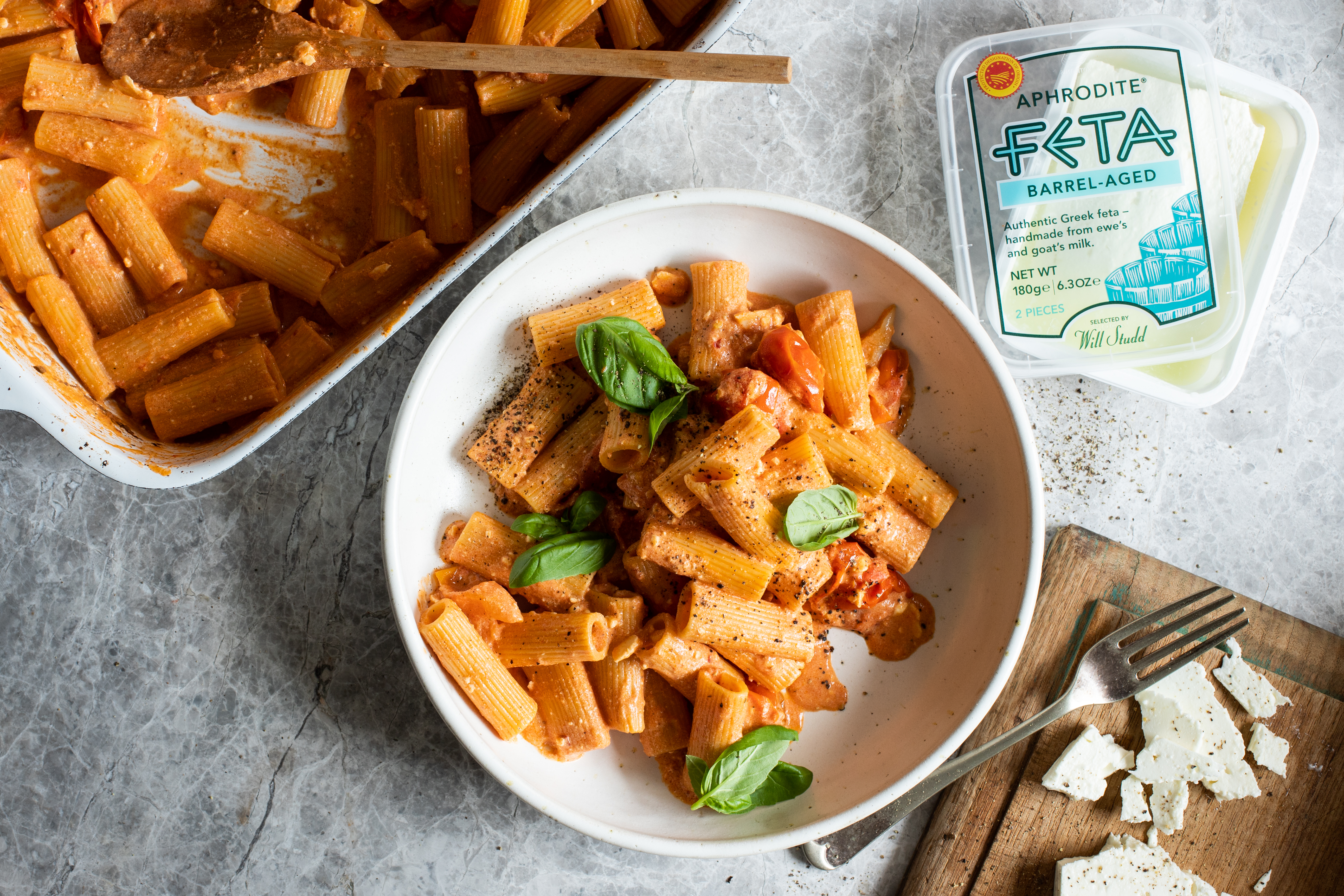 Baked Feta Vodka Rigatoni Website With Packet Open