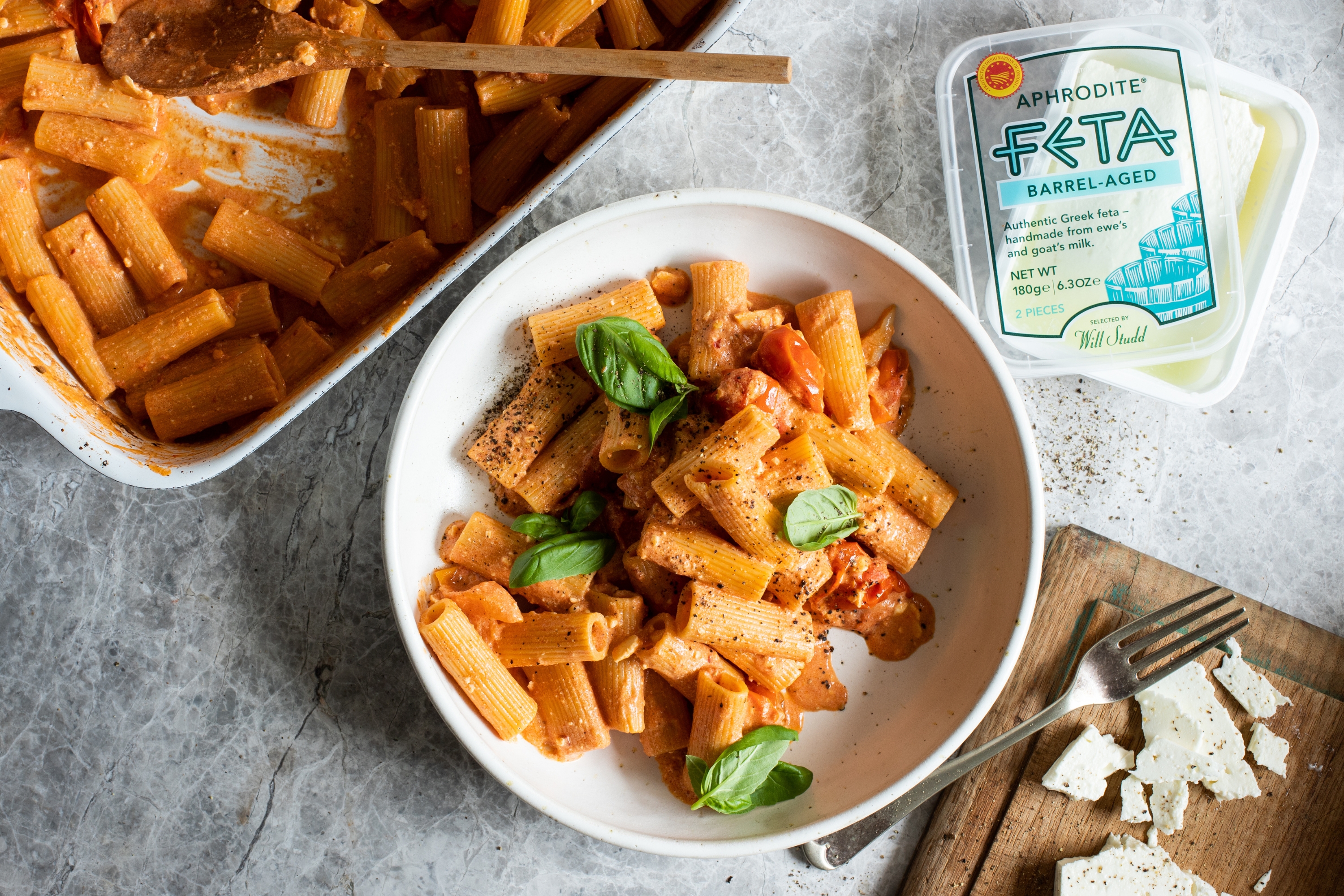 Vodka Feta Pasta Aphrodite In Bowl