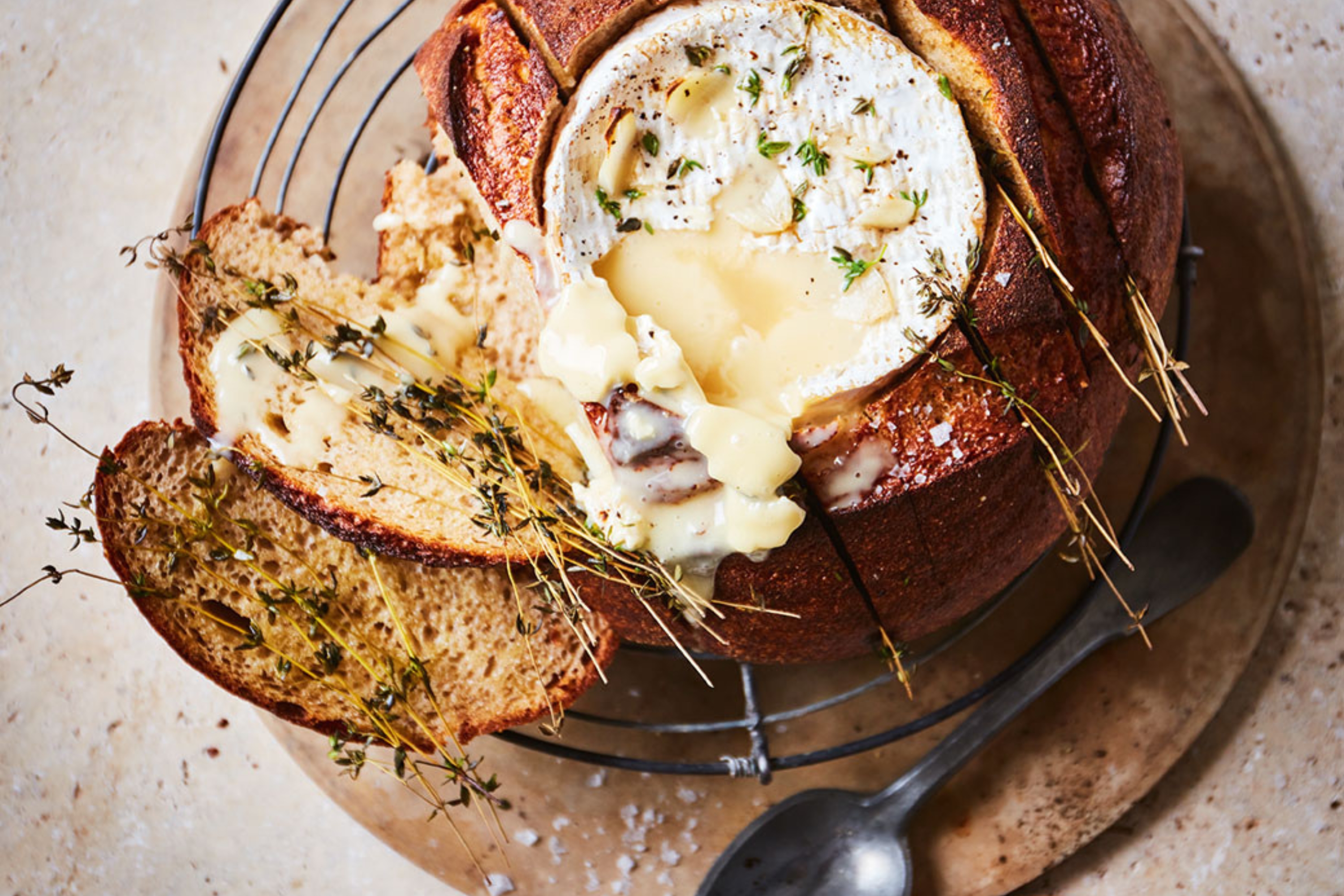 Baked Camembert In Bread