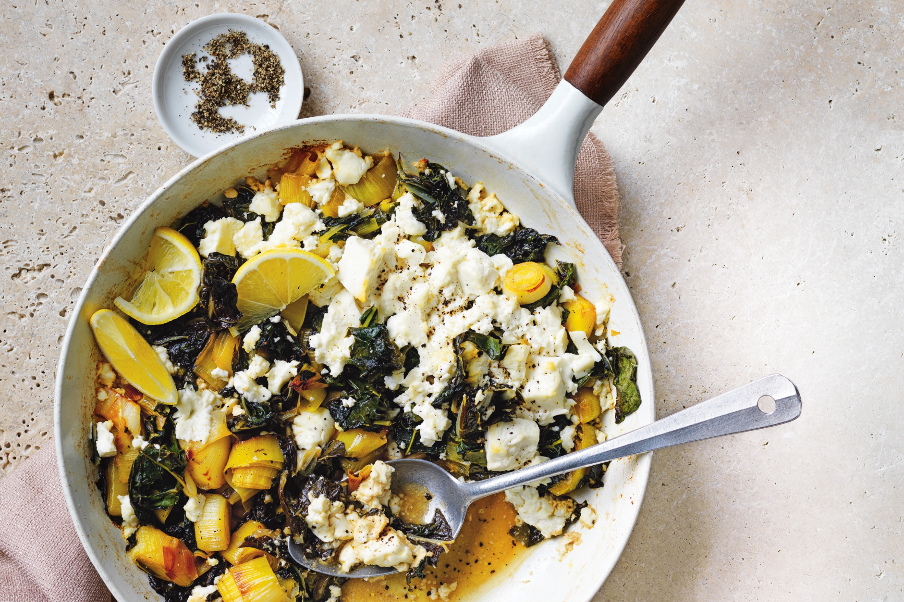 One Pot Feta Greens Recipe
